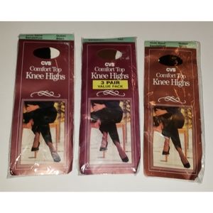 NWT Women's Comfort Top Knee Highs (3) Packs